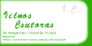vilmos csutoras business card
